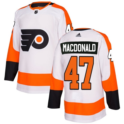 Kinder Philadelphia Flyers Eishockey Trikot Andrew MacDonald #47 Authentic Weiß Auswärts